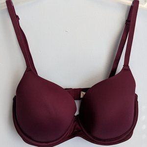 Victoria's Secret 32D Maroon Wear Everywhere Lightly Lined Bra